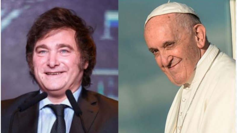 El papa Francisco llamó a Javier Milei para felicitarlo por su triunfo en el balotaje