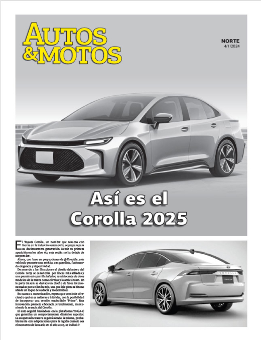 Así es el Corolla 2025