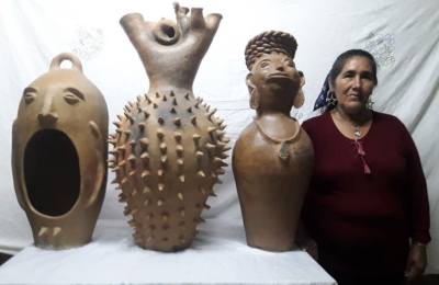 La artesana moqoit Elida Salteño llevó su arte a Buenos Aires