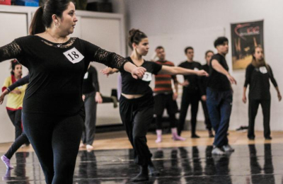 Bailarines chaqueños en la obra "Misterio impenetrable"
