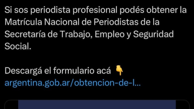 Idas y vueltas del gobierno sobre la matrícula para periodistas