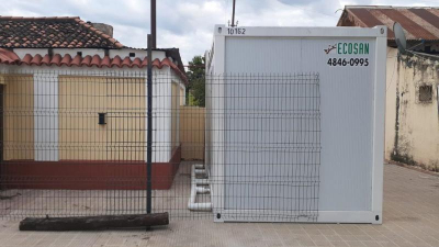 La Nación instaló un baño "container" para pasajeros de trenes del Chaco