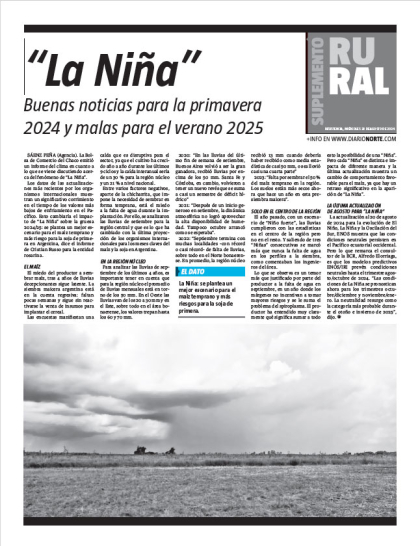 "La Niña": Buenas noticias para la primavera 2024 y malas para el verano 2025