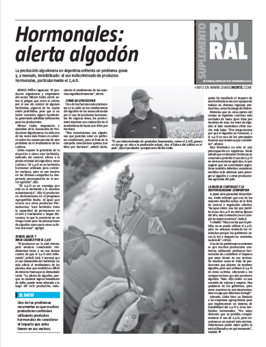 Hormonales: alerta algodón