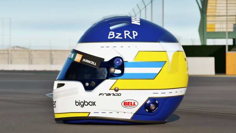 Franco Colapinto utilizará un casco en homenaje a Carlos Reutemann