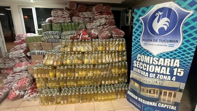 En un allanamiento por violencia de género hallaron 40 mil kilos de comida que debía llegar a sectores vulnerables
