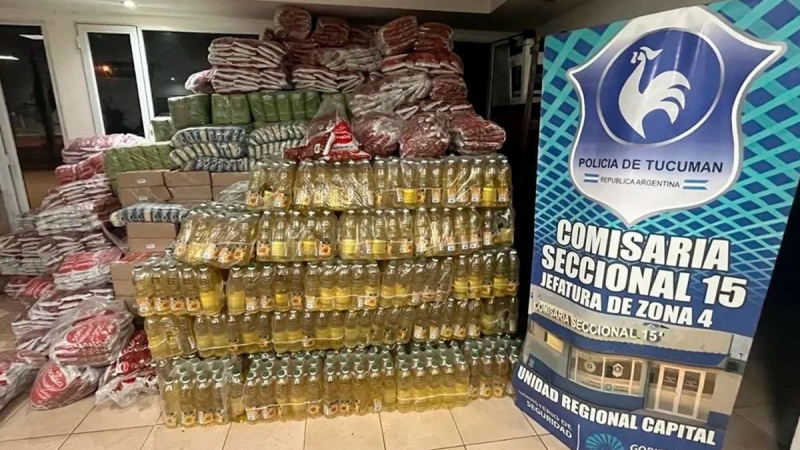 En un allanamiento por violencia de género hallaron 40 mil kilos de comida que debía llegar a sectores vulnerables