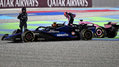 Franco Colapinto abandonó tras un choque con Esteban Ocon y Max Verstappen festejó en Lusail