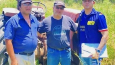Productor agradece por el hallazgo del tractor sustraído en colonia La Matanza