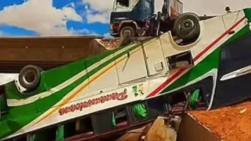 Un micro desbarrancó y volcó provocando la pérdida de 19 vidas