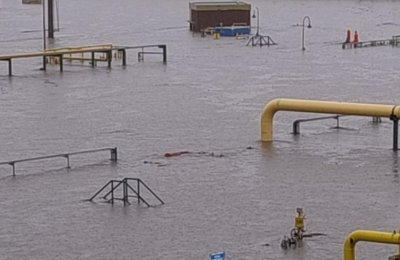Las inundaciones en Bahía Banca afectaron el gasoducto de Vaca Muerta