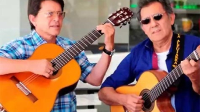 Cuti y Roberto Carabajal en el Patio Trovero