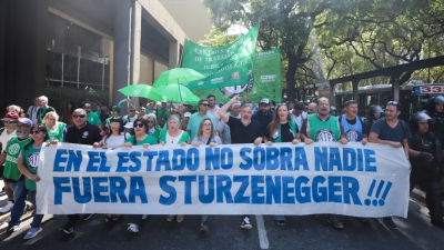 Paro nacional y movilización de ATE en rechazo a decretos que eliminan organismos del Estado