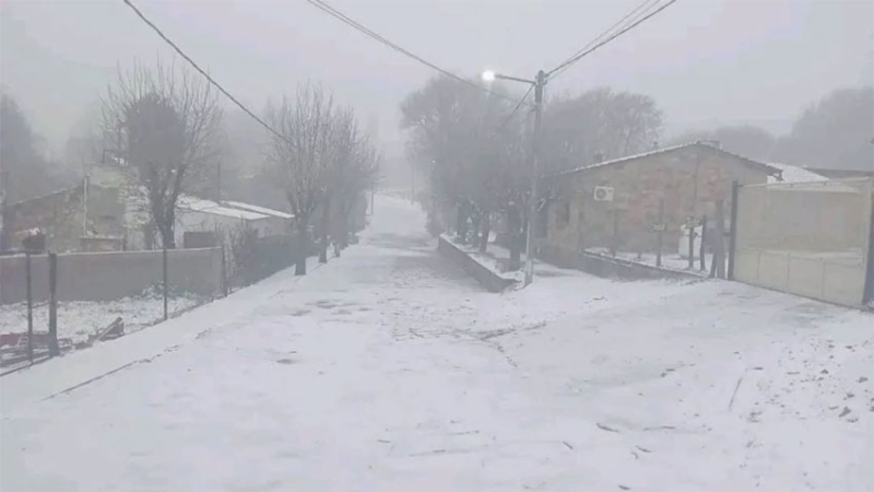 La Tormenta de Santa Rosa llevó nieve a casi toda la provincia