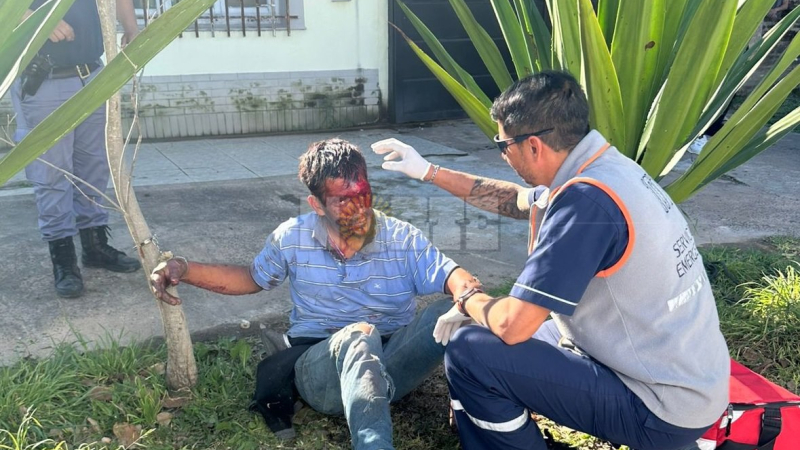 Ladrón de cables atacó a un jubilado y fue reducido a golpes por vecinos