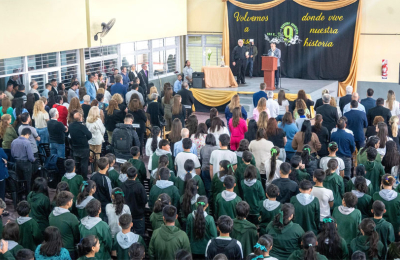 Después de 6 años la comunidad educativa volvió al "Bachi" 9 con edificio renovado