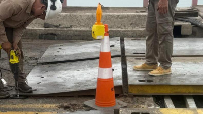En dos semanas finalizaría el recambio de tres juntas en el Puente Belgrano