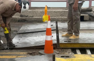 En dos semanas finalizaría el recambio de tres juntas en el Puente Belgrano