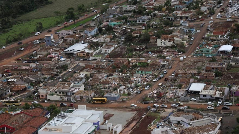 Un tornado arrasa una ciudad del sur de Brasil y deja al menos seis muertos y 750 heridos