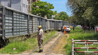 Descarriló un tren de cargas y hay al menos 7 cuadras cortadas por el siniestro