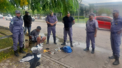Detención con secuestro de armas y drogas en la Terminal