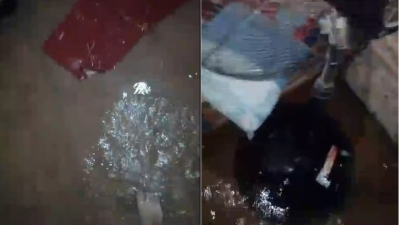 A una familia se le inundó la casa y el agua les llegó hasta la rodilla