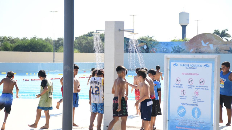 Destacan la infraestructura del Parque Acuático