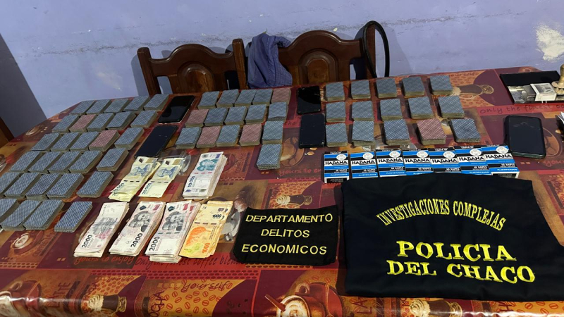 Golpe al juego ilegal: desmantelan casa de apuestas en Pampa del Infierno