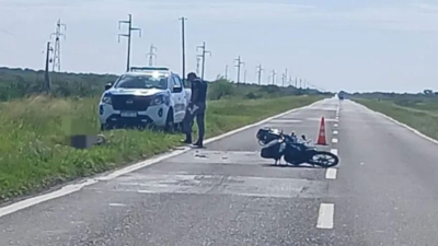 Insólito: se accidentó por manejar en forma temeraria una moto robada en la ruta 16