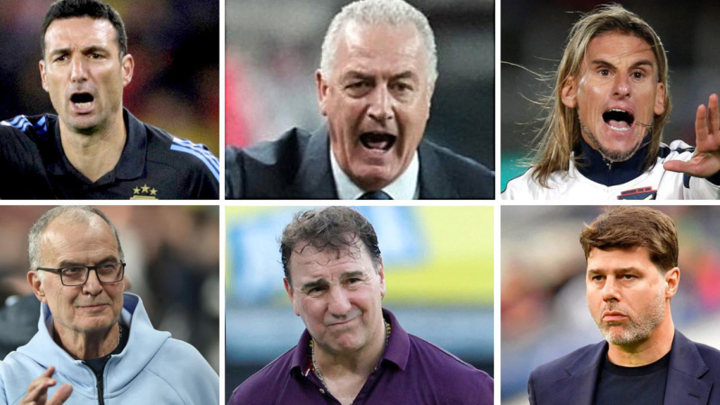 Argentina tendrá récord con seis técnicos: es el que más aportó en el siglo