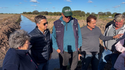 El gobernador supervisó obras para evitar anegamientos por lluvias