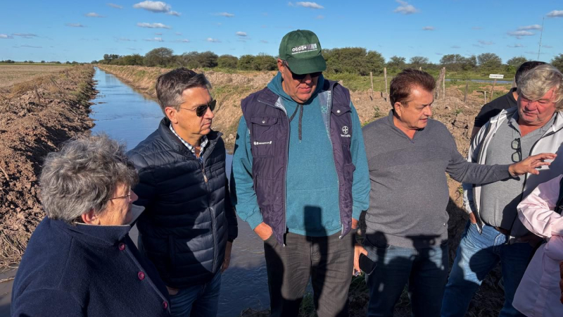 El gobernador supervisó obras para evitar anegamientos por lluvias