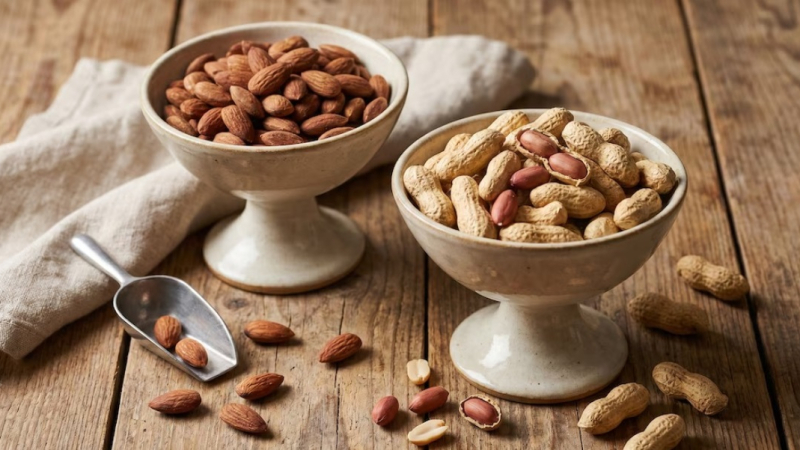 Las almendras y los maníes suman nutrientes que protegen el corazón