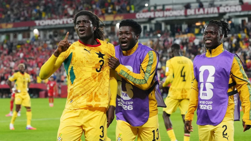 Ghana derrotó sobre la hora a Panamá para cerrar la primera fecha del Grupo L