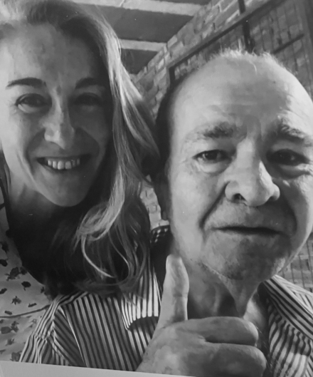 Alejandra Norniella y papa