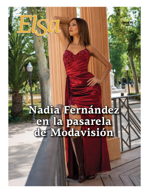 Nadia Fernández en la pasarela de Modavisión