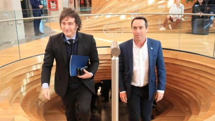 Milei junto a Marcos Galperín.