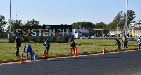 Gran operativo municipal de limpieza por ruta nacional 11
