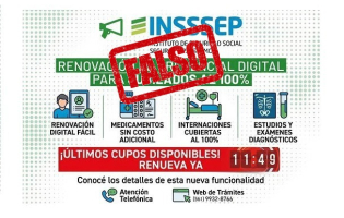 Una nueva estafa virtual busca captar datos de jubilados del Insssep