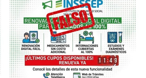 Una nueva estafa virtual busca captar datos de jubilados del Insssep
