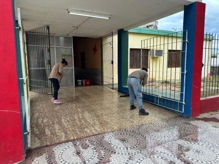 Foto 2  operativa limpieza del jardín N° 91