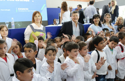 Comienzan las clases: Peppo y Farías inauguran el nuevo edificio de la Escuela Primaria 42