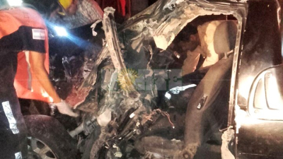 Choque entre camión y camioneta en Ruta 89 deja dos heridos graves