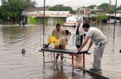 Histórica lluvia de 300 milímetros dejó a Sáenz Peña bajo el agua