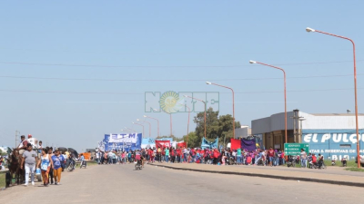 Manifestaciones en la ruta 11 por la llegada de Macri