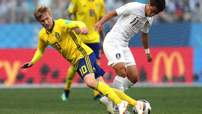 Suecia venció a Corea del Sur por 1 a 0