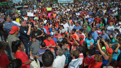 Trabajadores municipales y dirigentes sociales se movilizaron por la libertad de Jacinto Sampayo