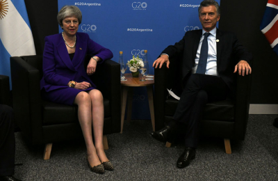 Histórico encuentro entre Macri y la premier británica