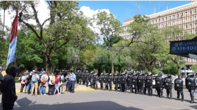 Jornada de movilización y cortes en el microcentro