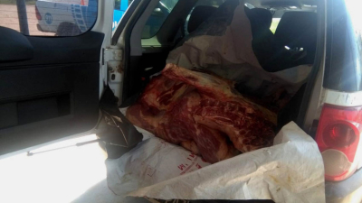 Carnicero de Pinedo transportaba 160 kilos de carne en su camioneta